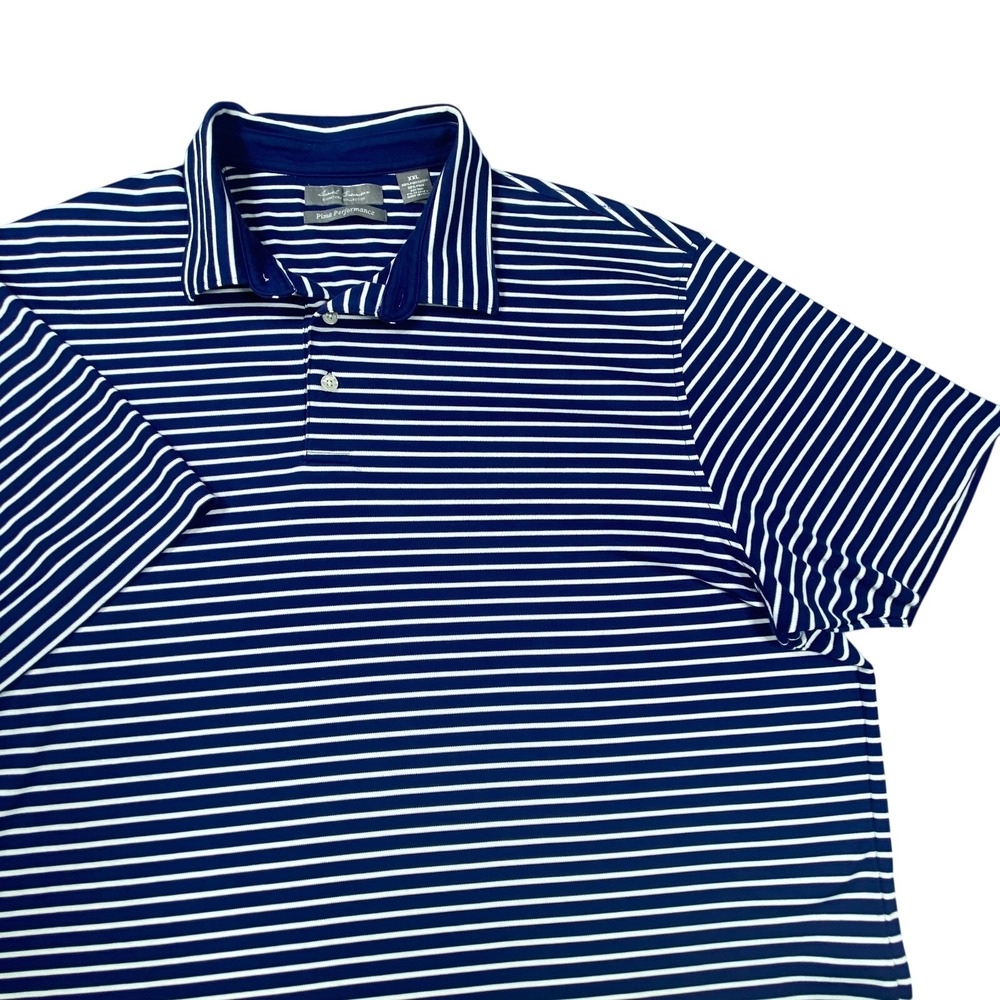 Daniel Cremieux Polo Shirt Mens 2XL Blue Pima Short Sleeve Stretch Performance